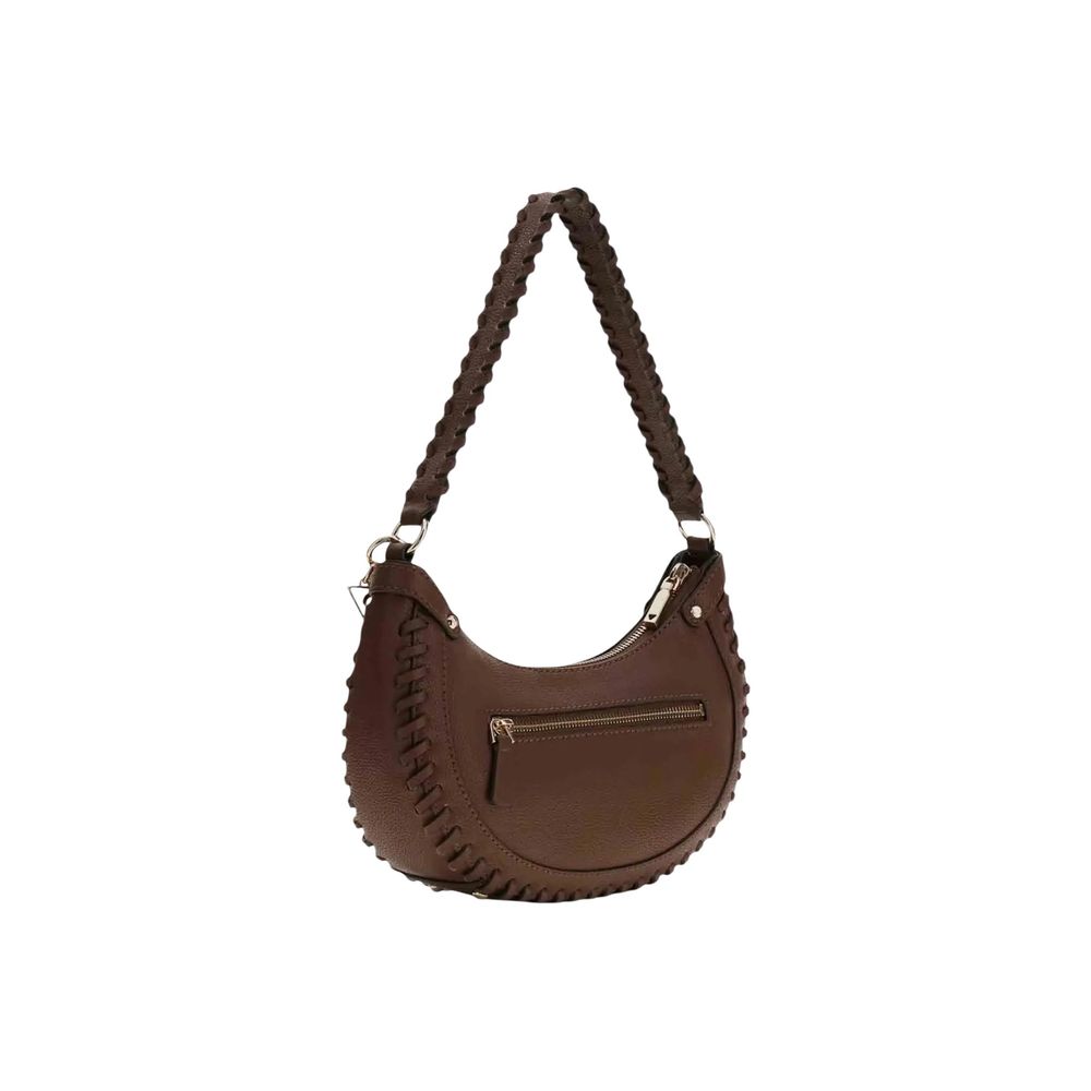 Guess Brown Polyurethane Satchel