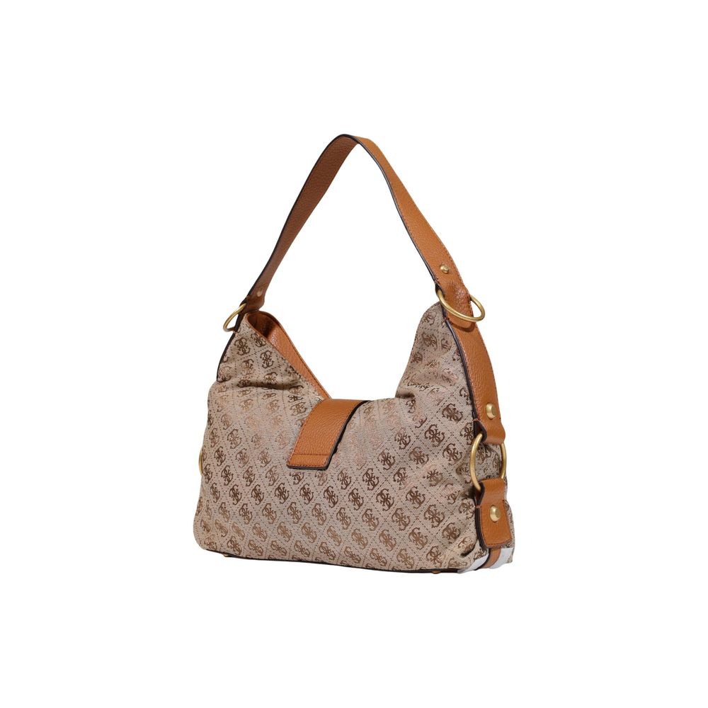 Guess Beige Polyester Shoulder Bag