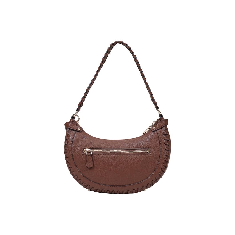 Guess Brown Polyurethane Satchel