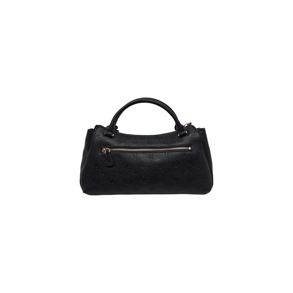 Guess Black Polyurethane Tote Bags