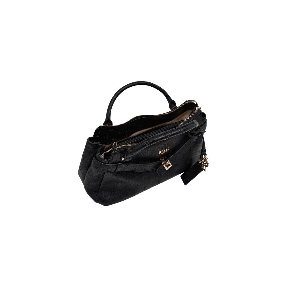 Guess Black Polyurethane Tote Bags