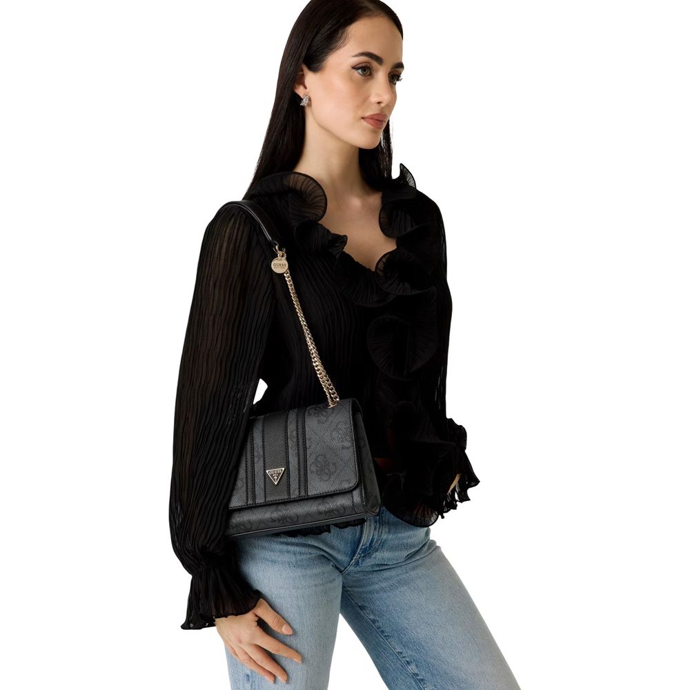 Guess Gray Polyurethane Shoulder Bag