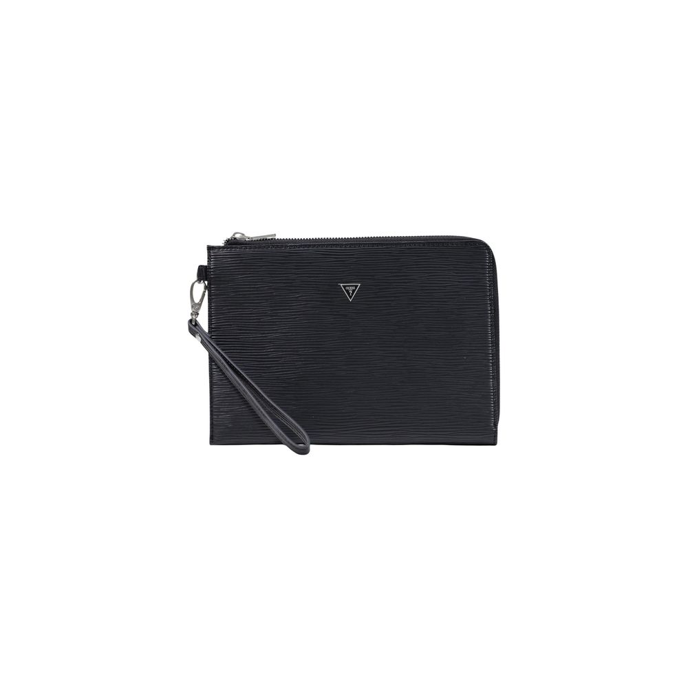 Guess Black Polyurethane Clutch Bag
