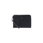 Guess Black Polyurethane Clutch Bag