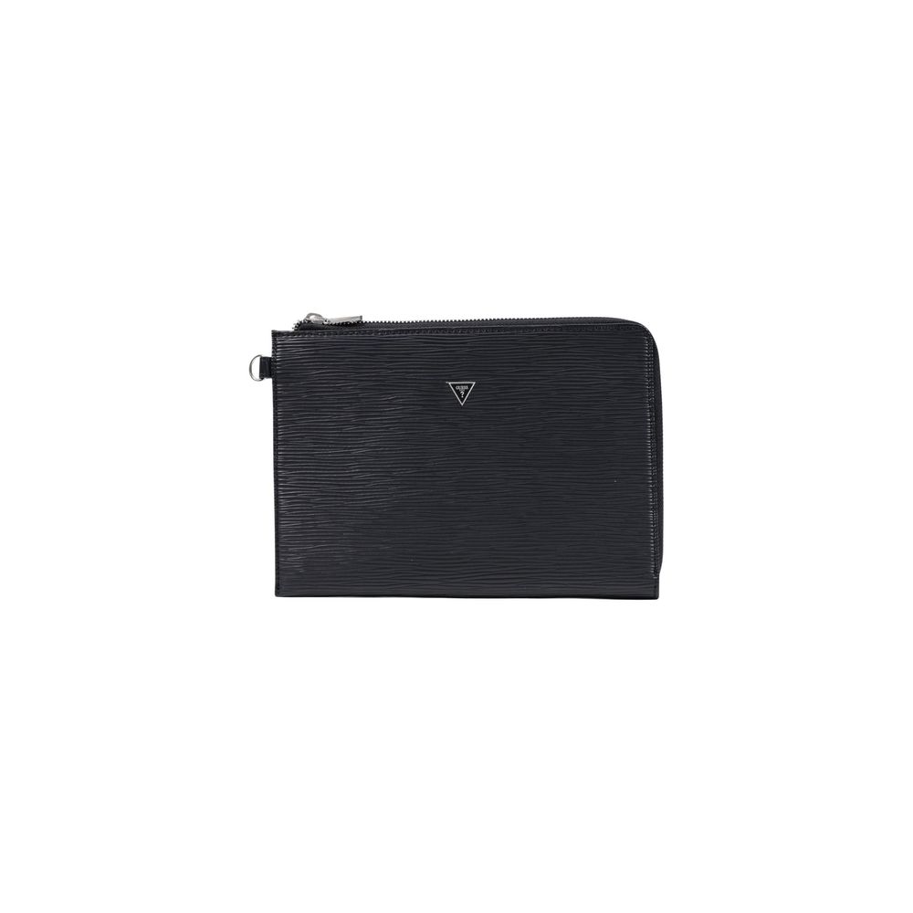 Guess Black Polyurethane Clutch Bag
