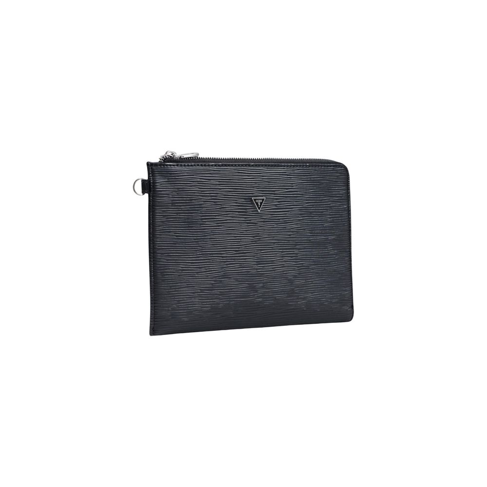 Guess Black Polyurethane Clutch Bag