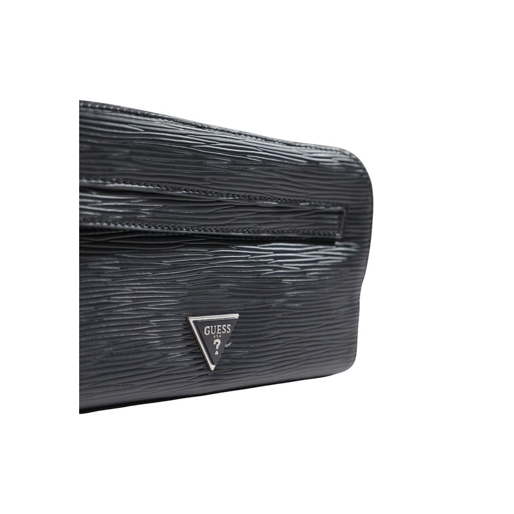 Guess Black Polyurethane Clutch Bag