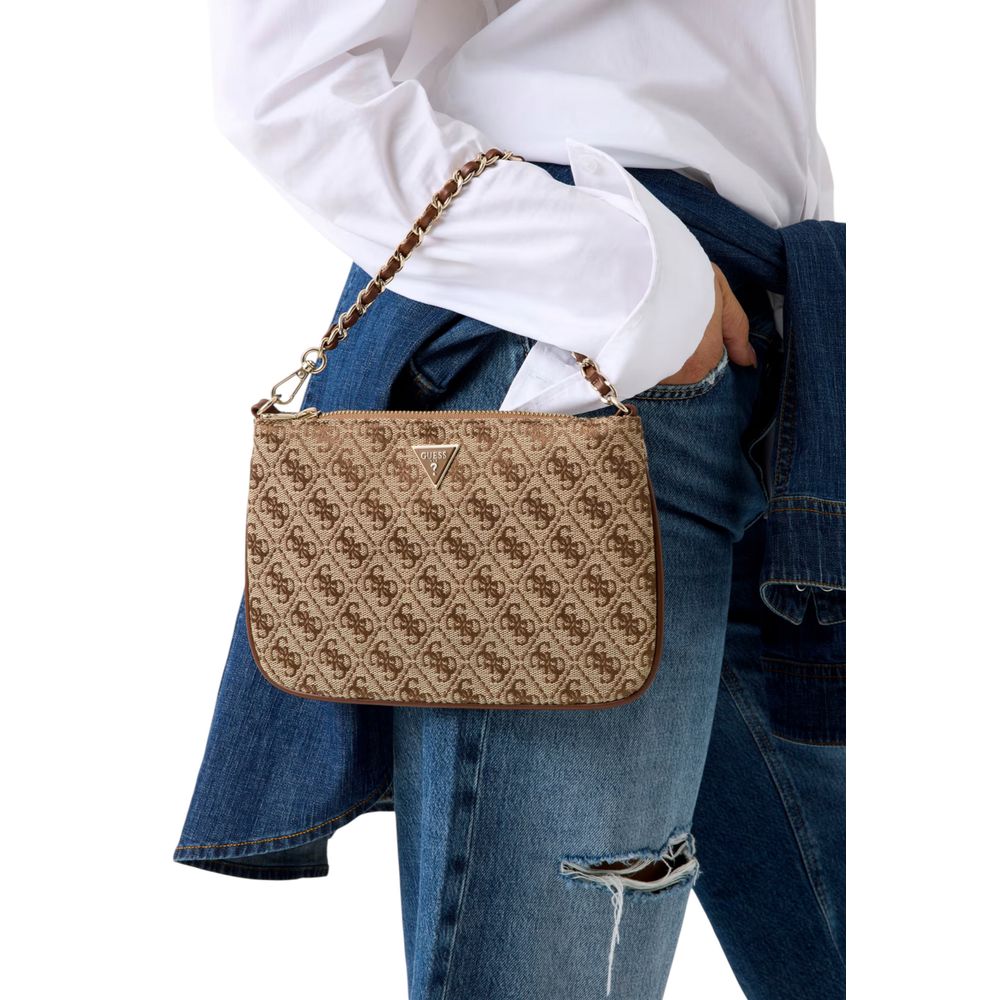 Guess White Polyester Flat Pouch