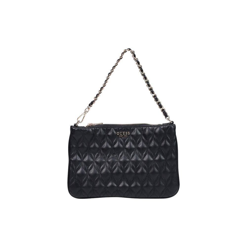 Guess Black Polyurethane Clutch Bag