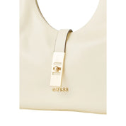 Guess Cream Polyurethane Hobo Bag