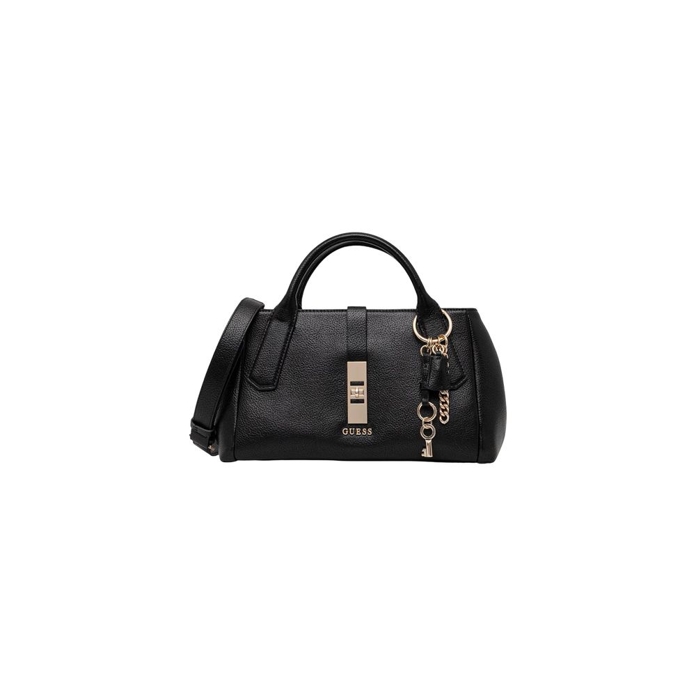 Guess Black Polyurethane Satchel