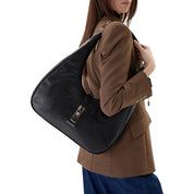 Guess Black Polyurethane Hobo Bag