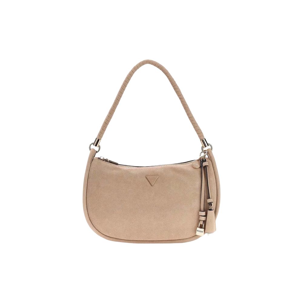 Guess Beige Suede Shoulder Bag