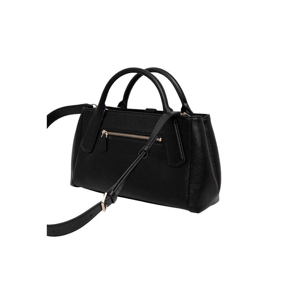 Guess Black Polyurethane Satchel