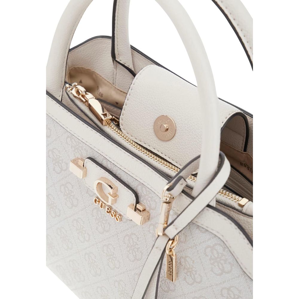 Guess White Polyurethane Handbag