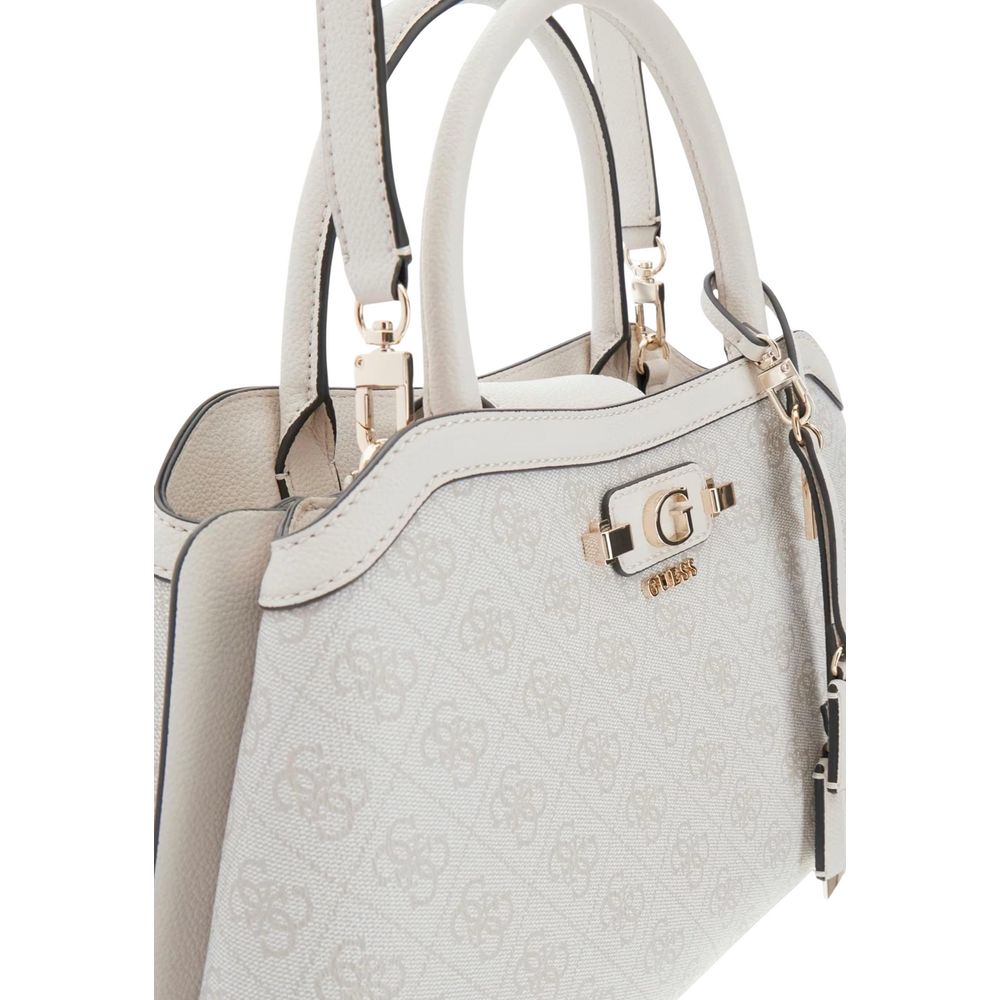 Guess White Polyurethane Handbag