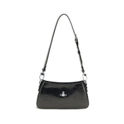 Vivienne Westwood Black Calf Leather Shoulder Bag