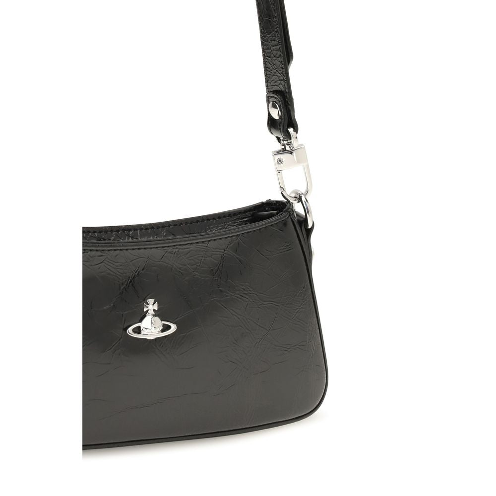 Vivienne Westwood Black Calf Leather Shoulder Bag