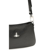 Vivienne Westwood Black Calf Leather Shoulder Bag