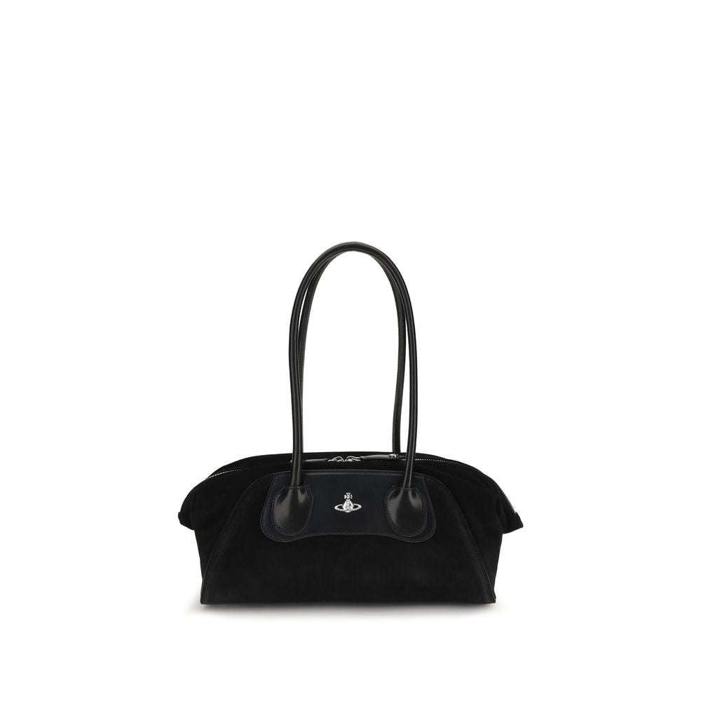 Vivienne Westwood Black Calf Leather Shoulder Bag