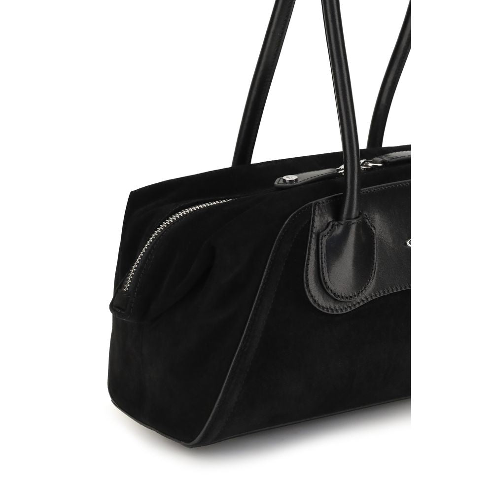 Vivienne Westwood Black Calf Leather Shoulder Bag