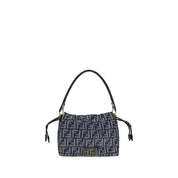 Fendi Blue Cotton Shoulder Bag