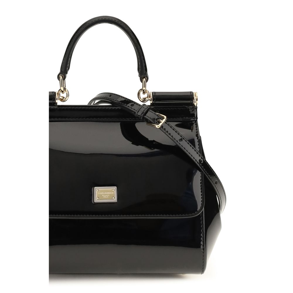 Dolce & Gabbana Black Calf Leather Shoulder Bag