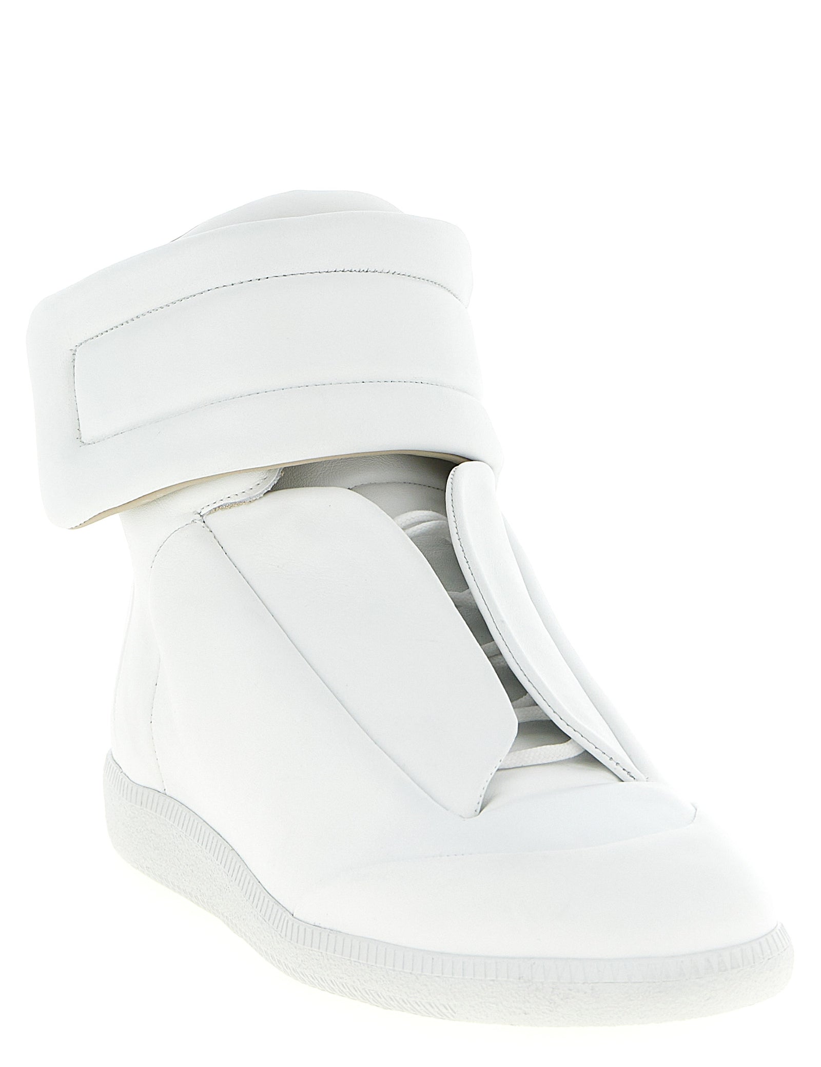 Maison Margiela White Calfskin High Top Sneakers