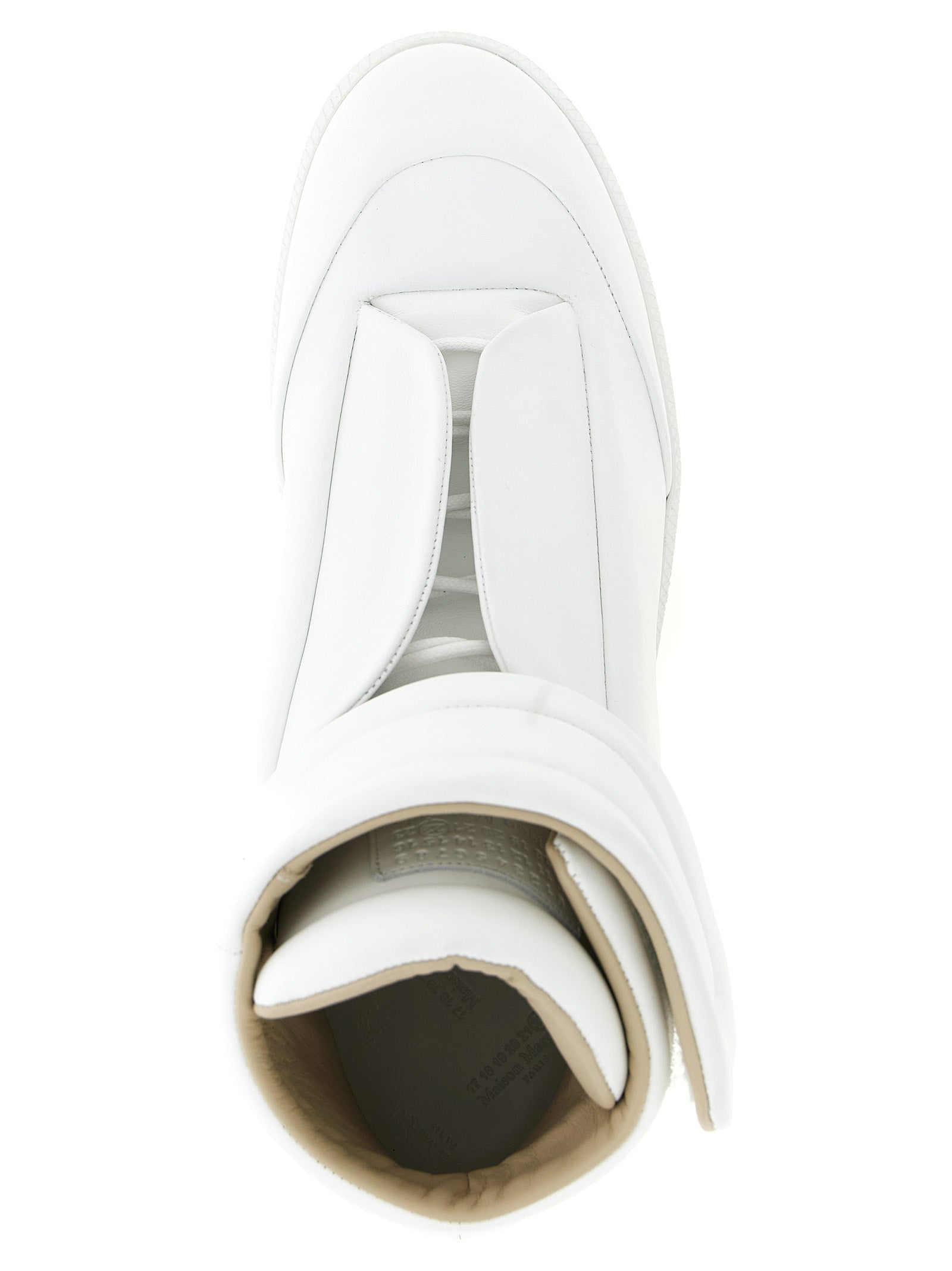 Maison Margiela White Calfskin High Top Sneakers