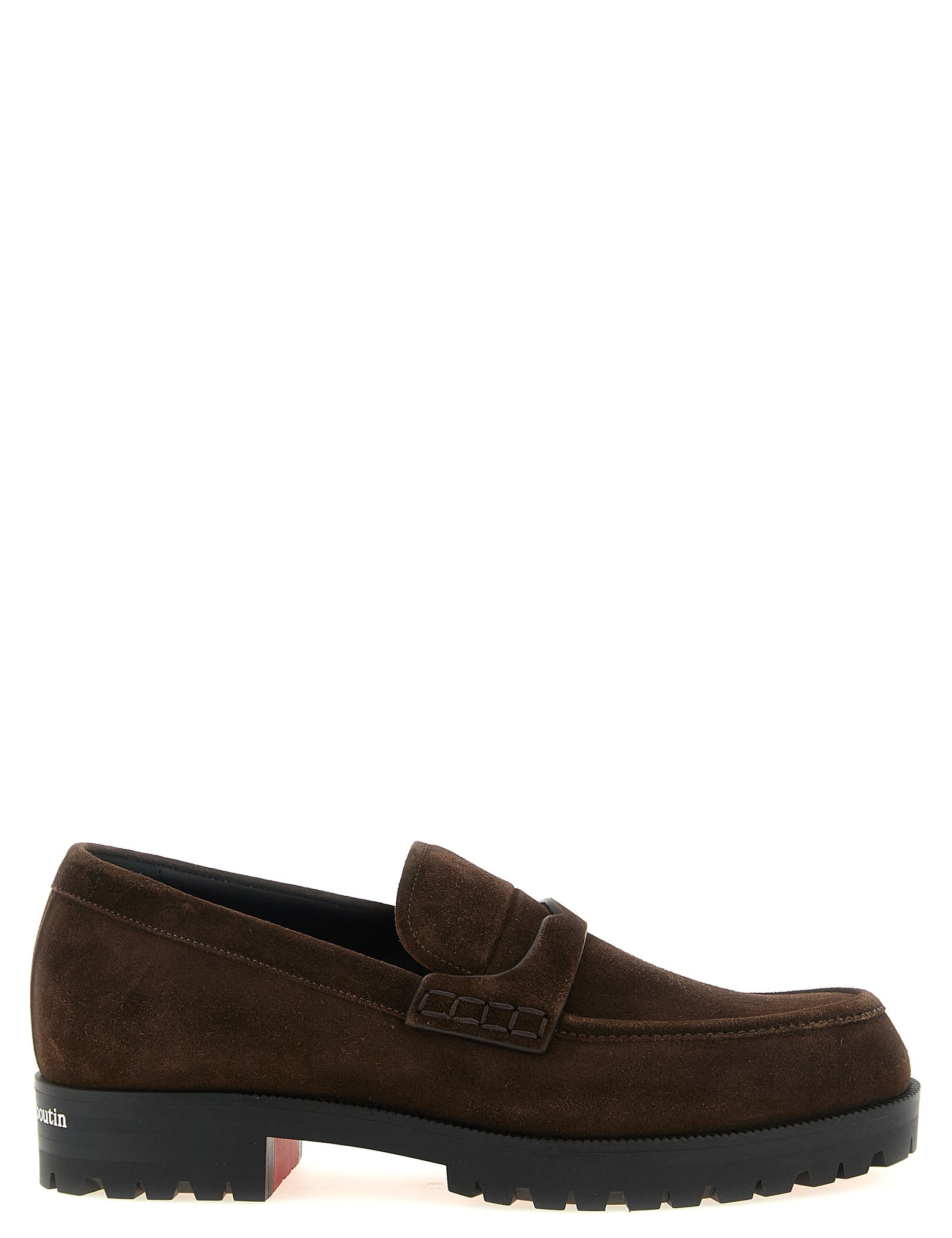 Christian Louboutin Brown Calfskin Loafers