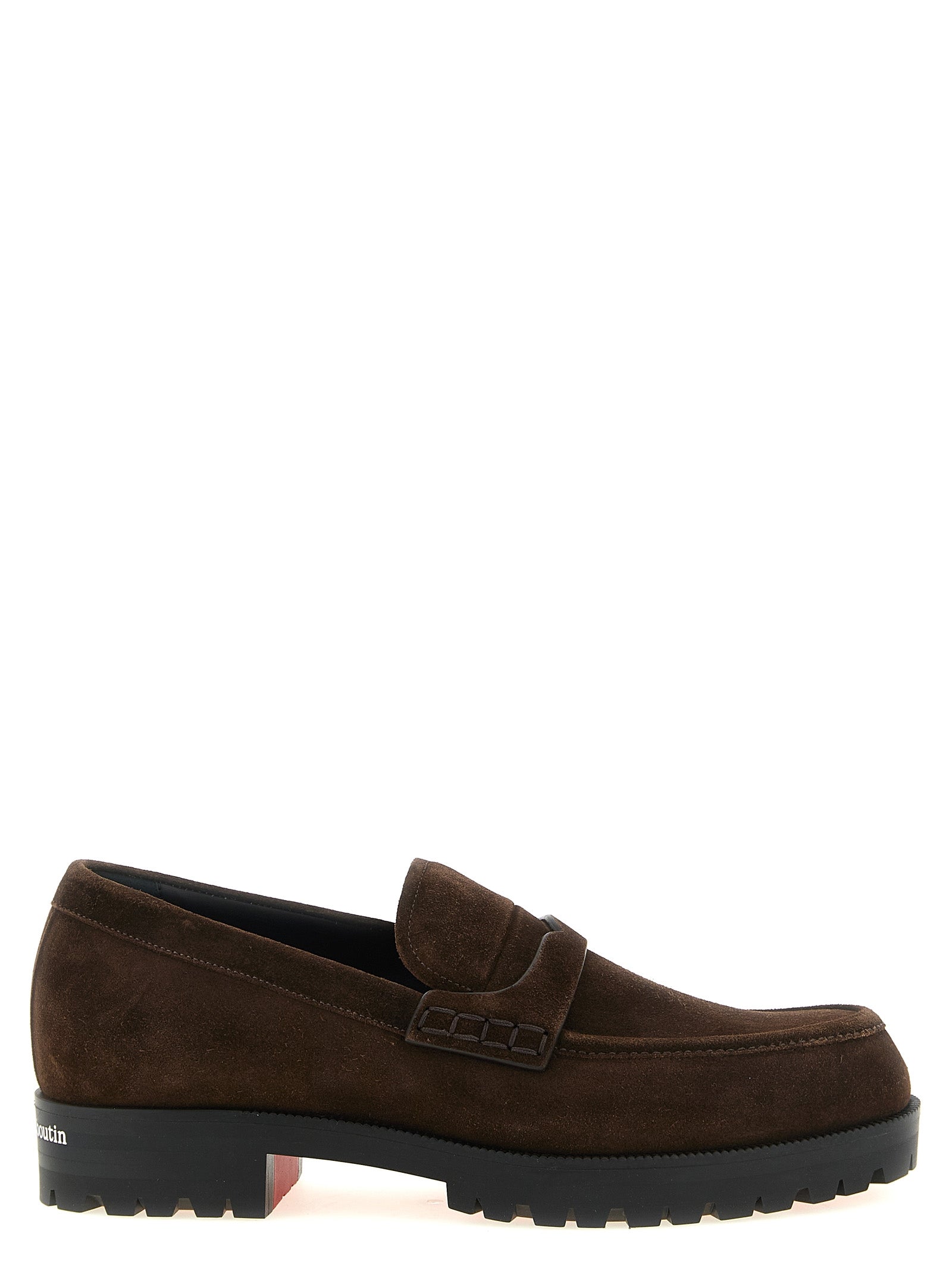 Christian Louboutin Brown Calfskin Loafers