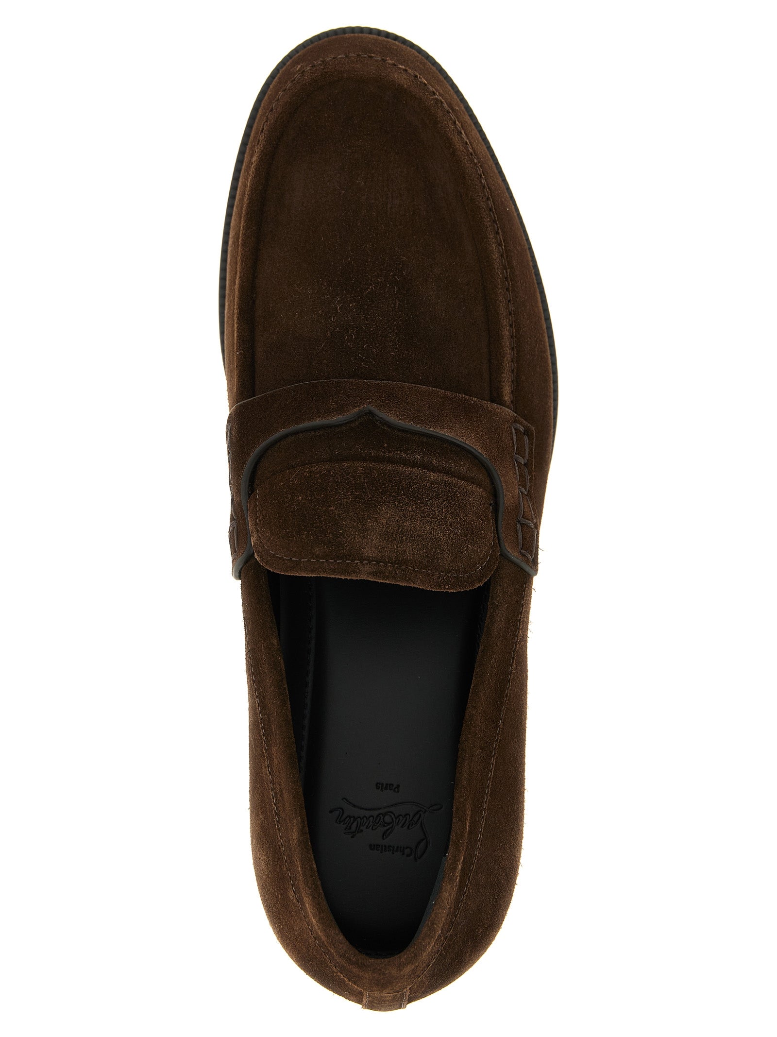 Christian Louboutin Brown Calfskin Loafers