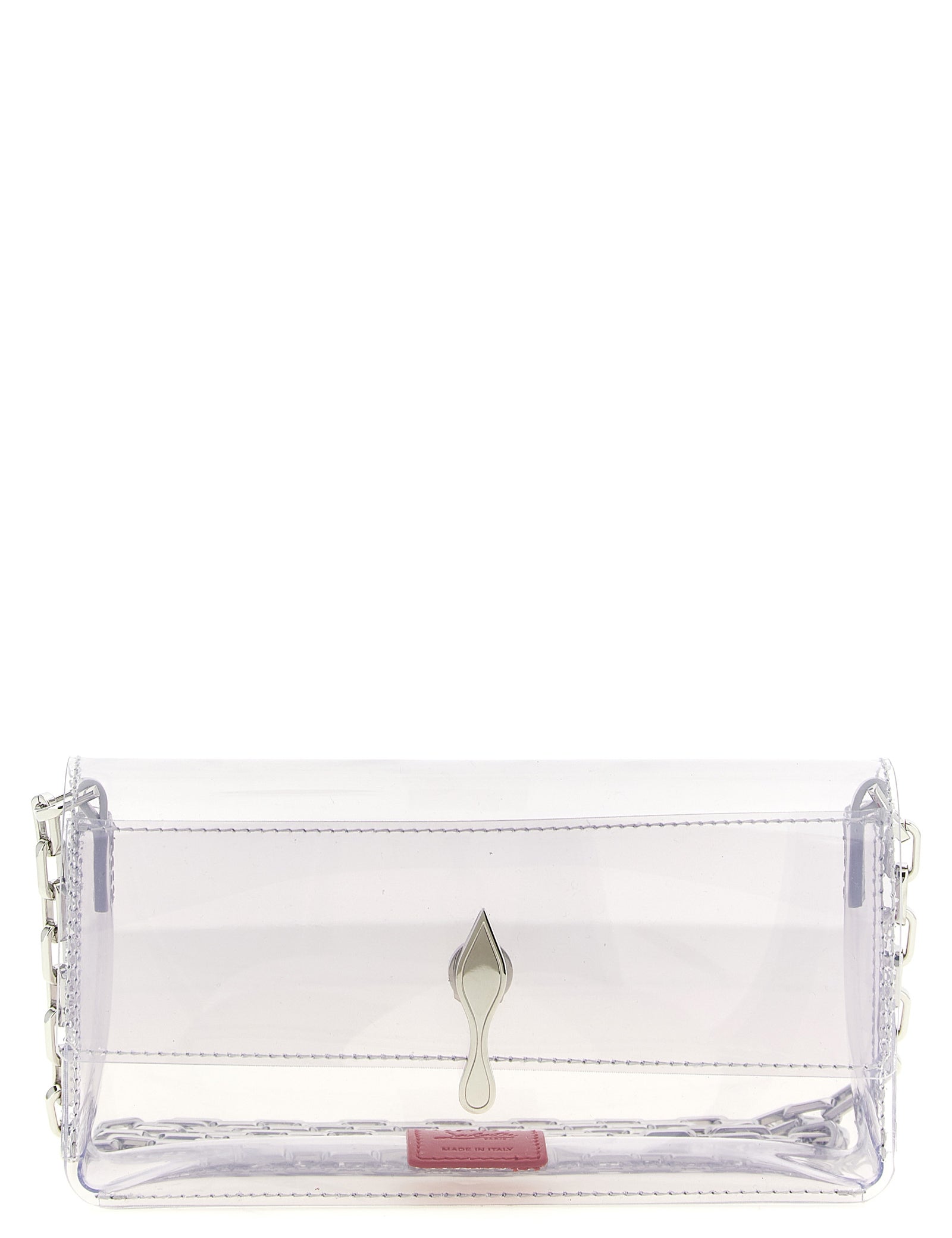 Christian Louboutin Silver PVC Clutch Bag
