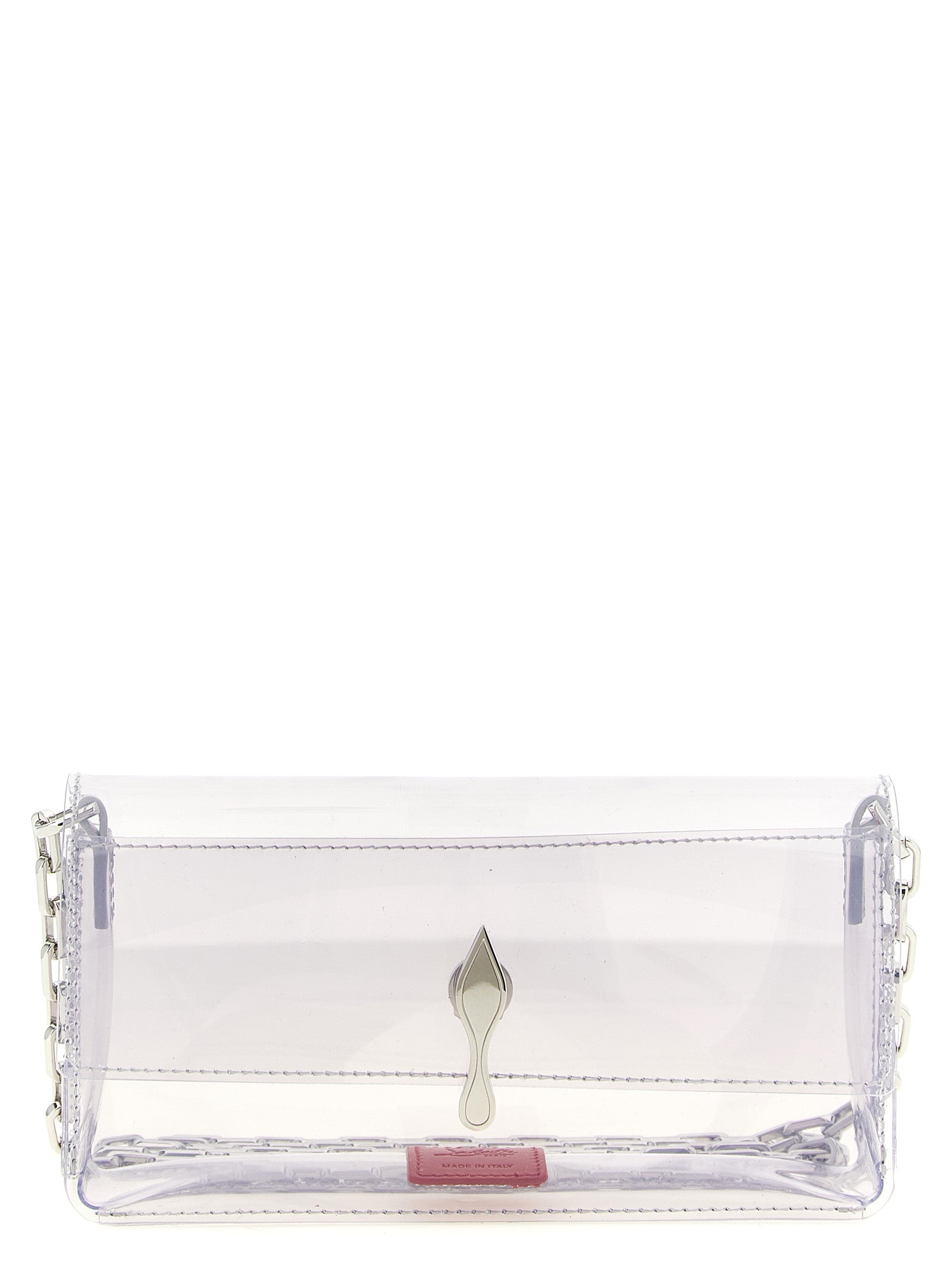 Christian Louboutin Silver PVC Clutch Bag