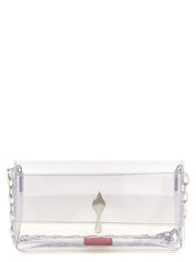 Christian Louboutin Silver PVC Clutch Bag