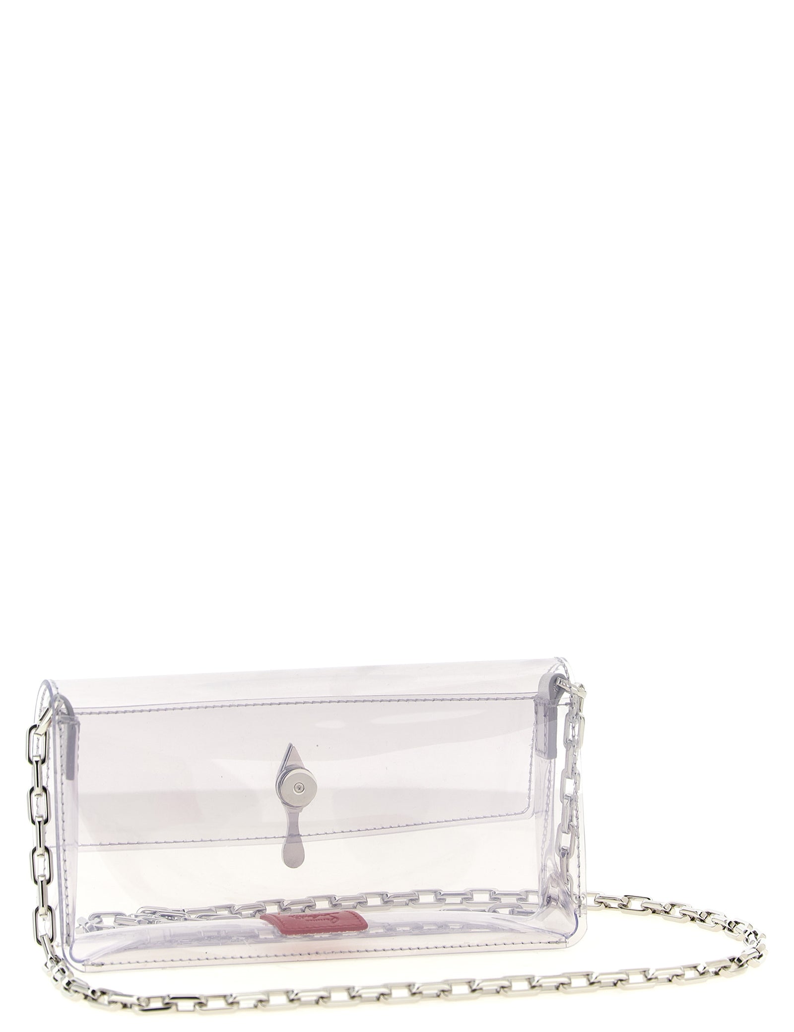 Christian Louboutin Silver PVC Clutch Bag