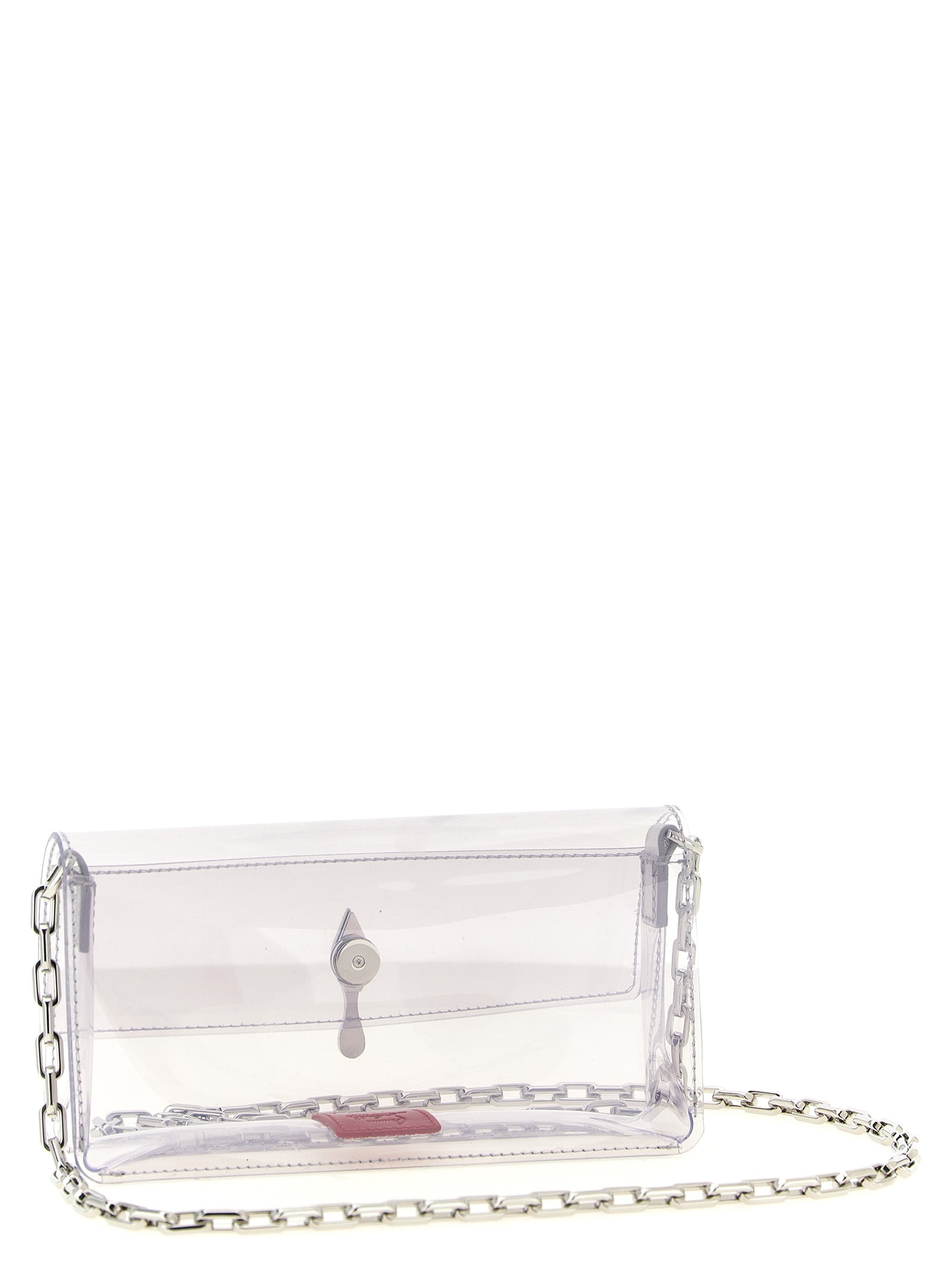 Christian Louboutin Silver PVC Clutch Bag