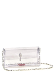 Christian Louboutin Silver PVC Clutch Bag