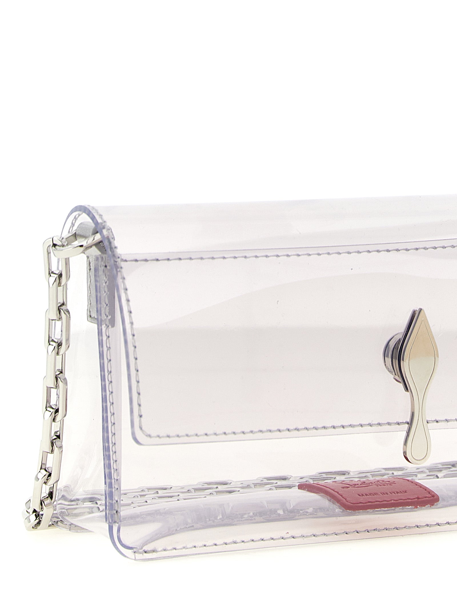 Christian Louboutin Silver PVC Clutch Bag