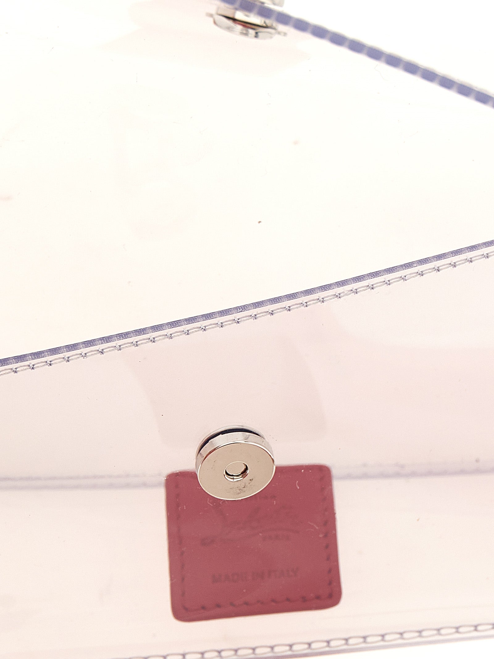 Christian Louboutin Silver PVC Clutch Bag