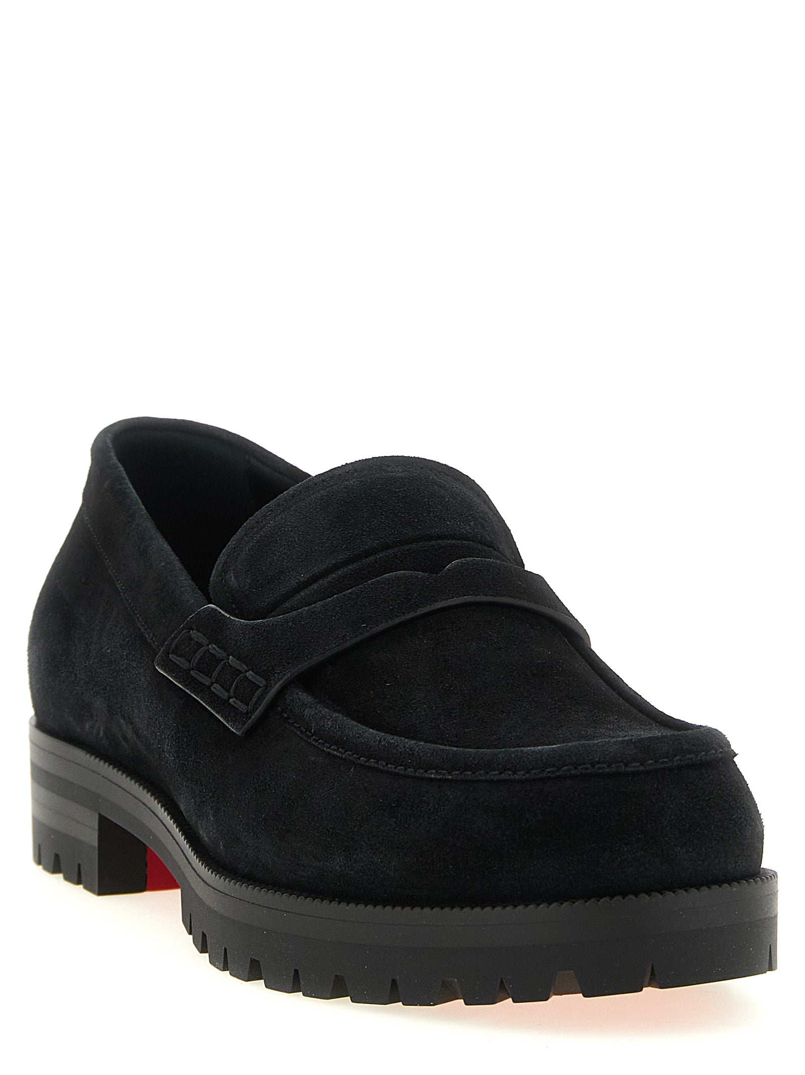 Christian Louboutin Black Calfskin Loafers