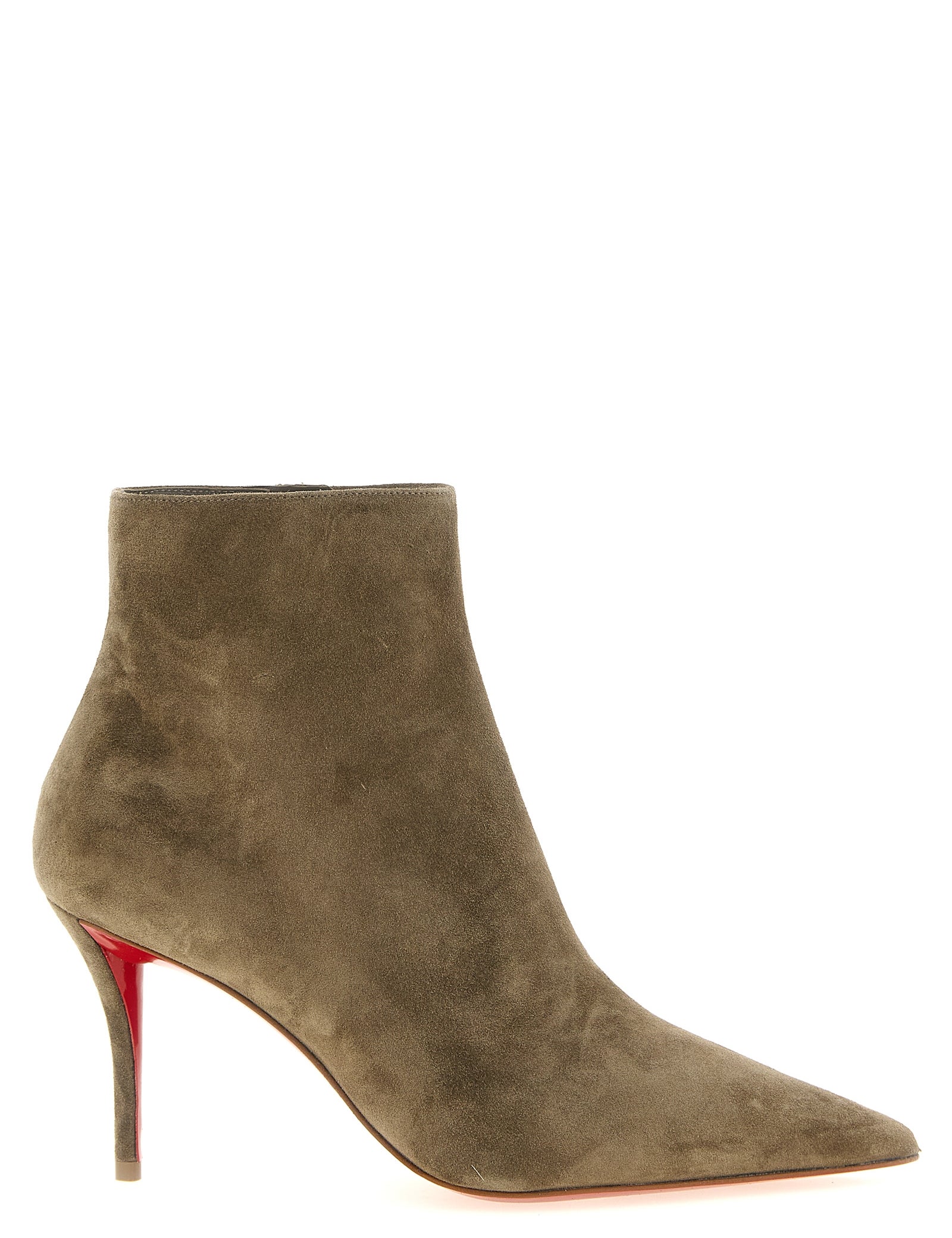 Christian Louboutin Beige Calfskin Ankle Boots