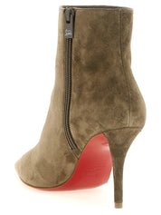 Christian Louboutin Beige Calfskin Ankle Boots