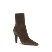 Saint Laurent Brown Calf Leather Ankle Boots