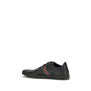 Gucci Black Calf Leather Low Top Sneakers