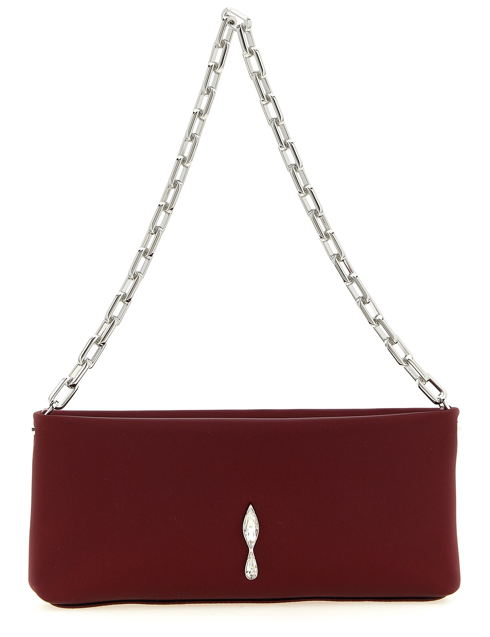 Christian Louboutin Bordeaux Elastane Calf Leather Clutches