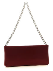 Christian Louboutin Bordeaux Elastane Calf Leather Clutches