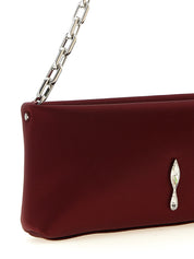 Christian Louboutin Bordeaux Elastane Calf Leather Clutches