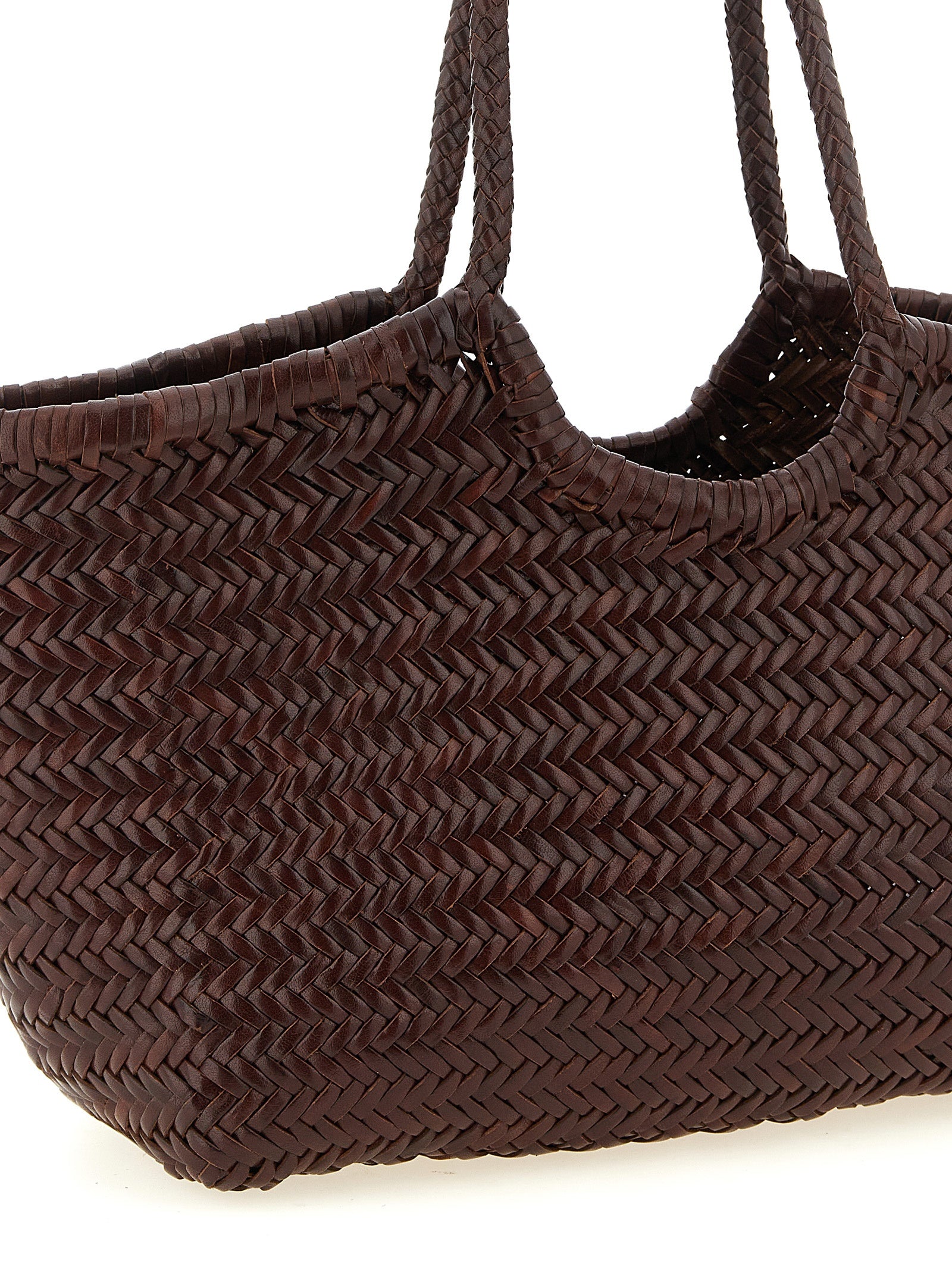 Dragon Diffusion Brown Cowhide Leather Shoulder Bag