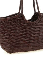 Dragon Diffusion Brown Cowhide Leather Shoulder Bag